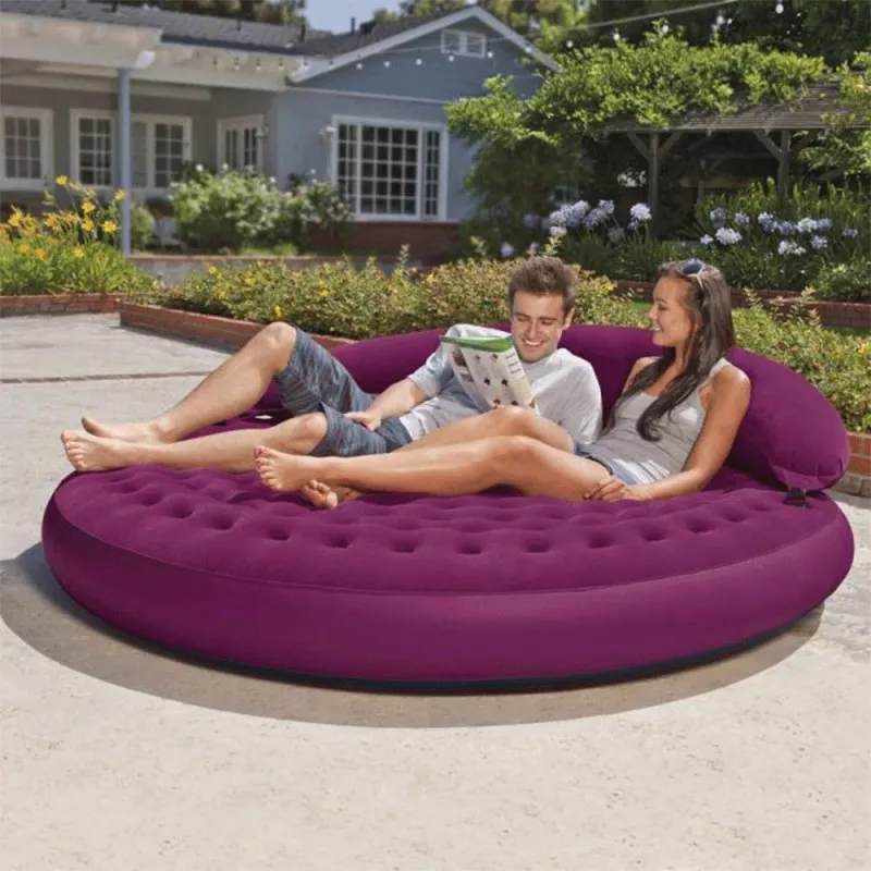 Pouf gonflable Lounge Cosy Prune INTEX